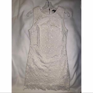 WHITE THICK LACE DRESS